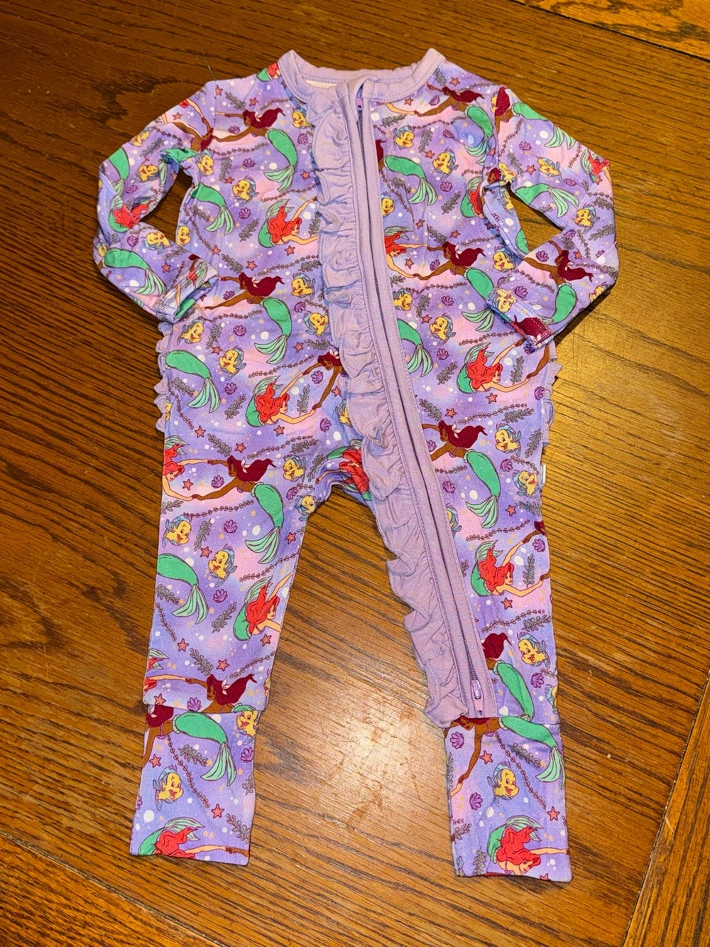 Little Snuggles Baby Girls Size 0-3 months Ariel Bamboo Zippy Sleeper New NWOT